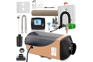 12V 7kW Diesel Heater with LCD Display, Auto Thermostat, Diesel Air Heater with Aviation Plug, Overheat Alarm, Parking Heater