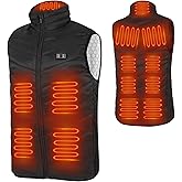 D1D9 Heated Vest for Women Men 13 Heat Zones Electric Warming Waistcoat Lightweight Unisex Clothing (Battery Not Included)