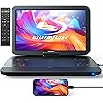 17.6" Portable Blu Ray DVD Player with 15.4" Screen, HDMI Input/Output, Sync Screen, 5 Hours Playing Time, 1080P MP4 MKV Video, Surround Audio, USB SD