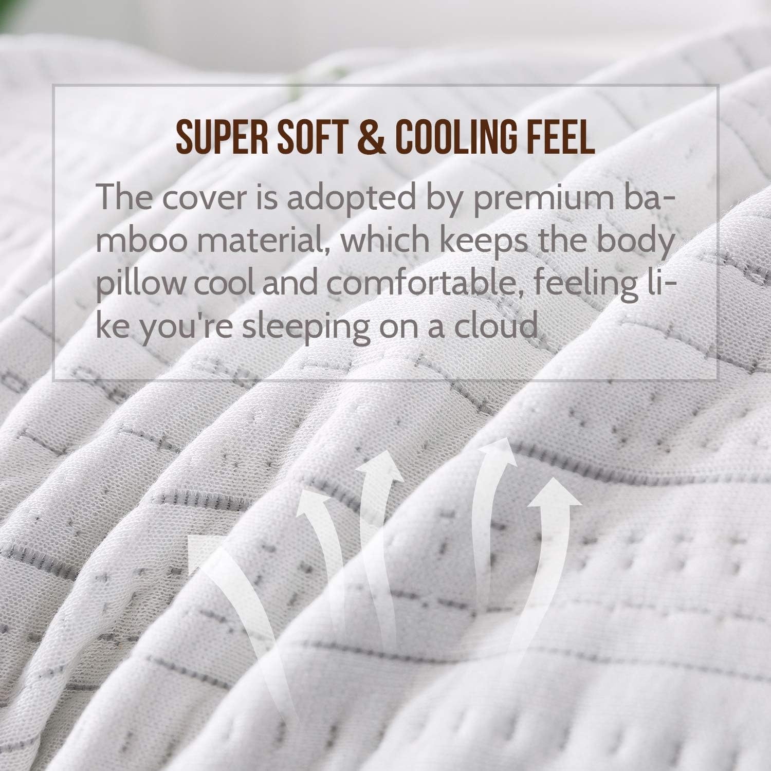 Cosybay Large Long Body Pillow for Adults and Pregnancy, Extra Luxury for Side Sleepers, Breathable Bamboo Cover: Home & Kitchen