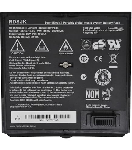 BOSE SoundLink Air 箱,リモコン,説明書,保証書等付属品多数付 Amazon.com: 300769-003 Battery for Bose Sounddock Portable Digital