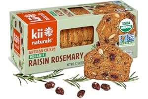 Kii Naturals Organic Raisin, Rosemary and Pumpkin Seed with Bulgur Crisp, 150g