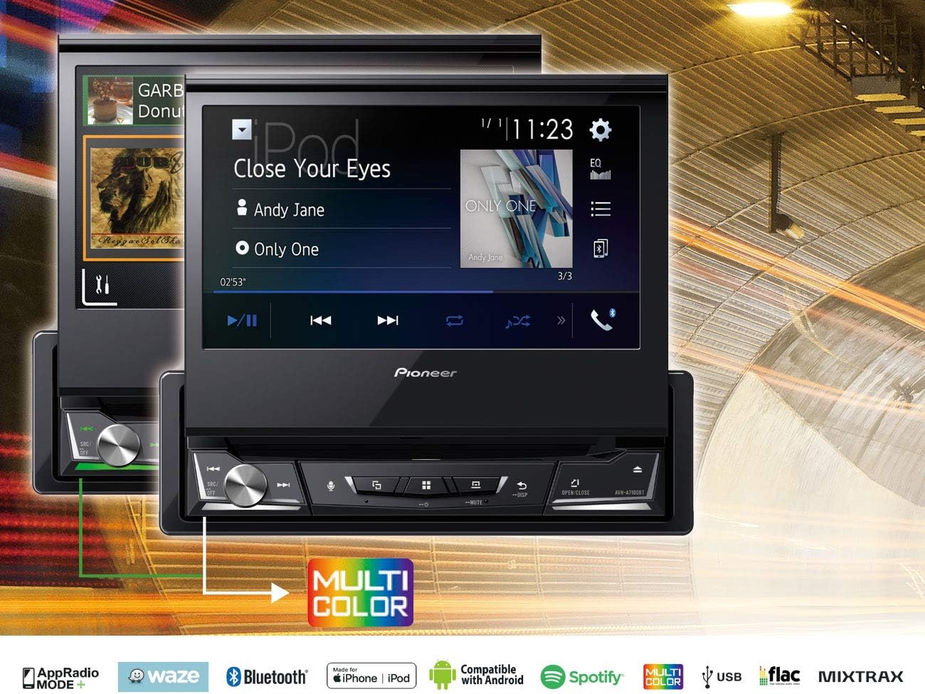 Pioneer AVH-A7100BT, Black/White - Image 4