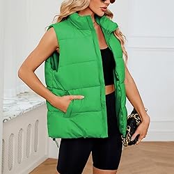 Century Star Green Puffer Vest Women's Outerwear
