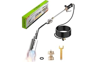 Propane Torch Weed Burner Kit ETOOLAB Weed Torch Output 1,200,000 BTU with 9.8FT Hose, Blow Torch for Flame Torch Weeds, Roof