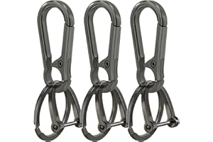 Yebongda Zinc Alloy Key Chain 3 Packs Keychain Keyring Organizer Key Ring Holder Clip for Men and Women