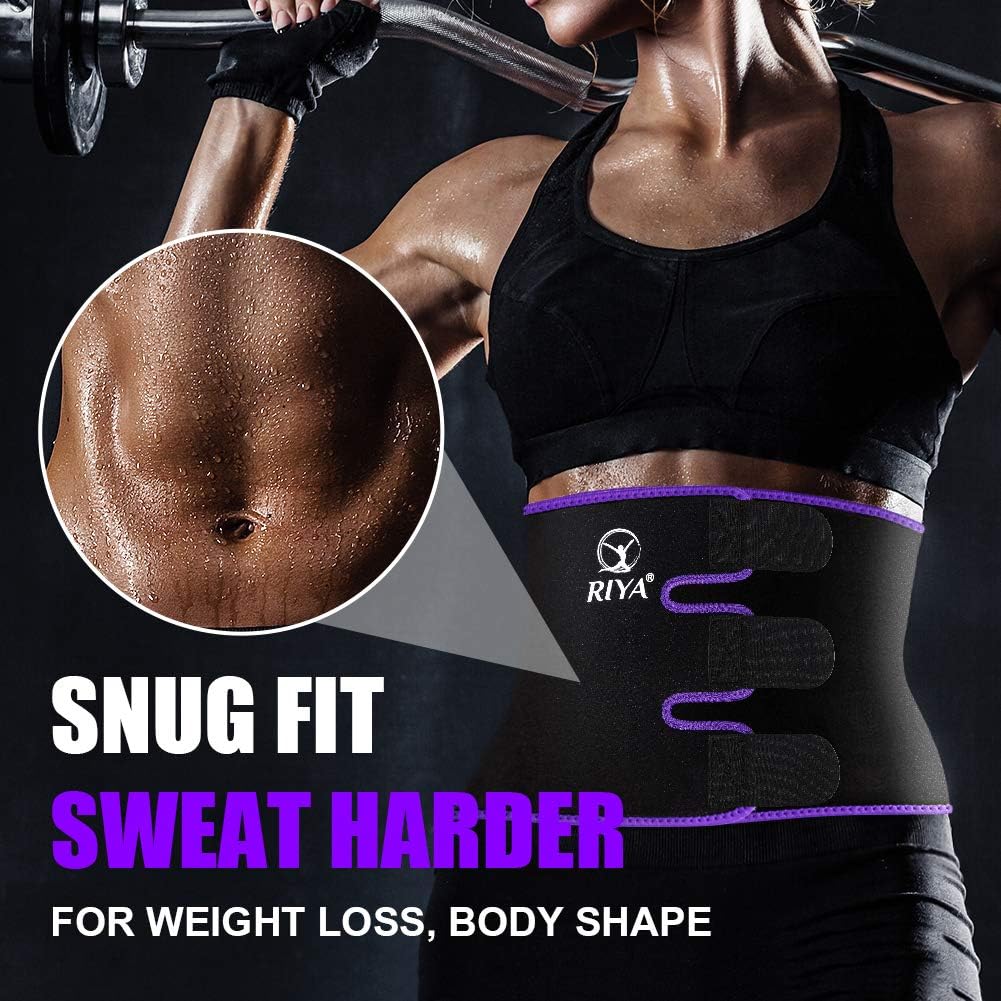 Waist Trimmer Sweat Waist Trainer Women Waist Sweat Belt Band Belly Stomach Wrap: Clothing