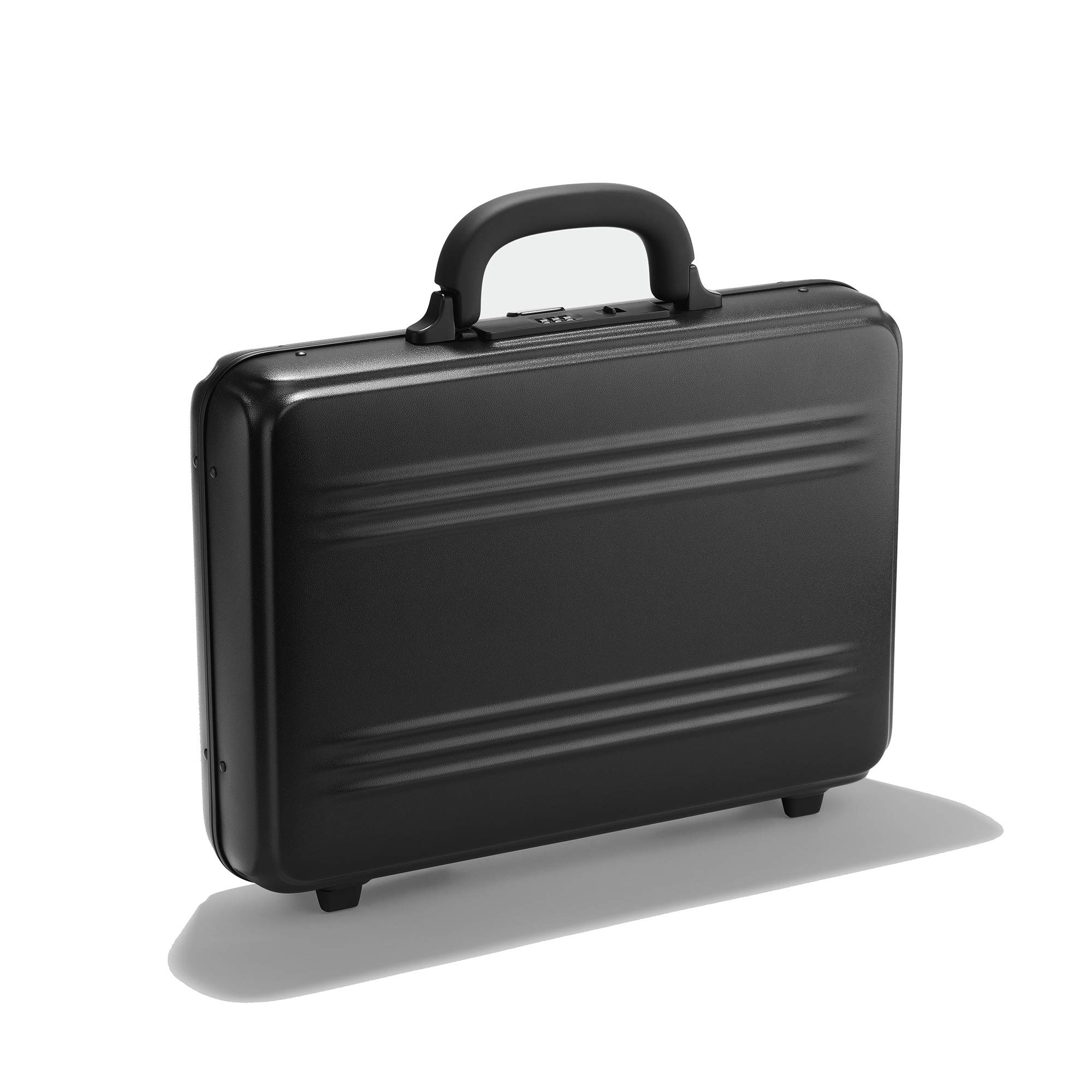 ZERO Halliburton Edge Lightweight Polycarbonate Attaché (Black, Small Attaché)