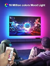 GIPOYENT LED TV Backlight 7M RGB Bluetooth Music Sync 65-85 inch 23ft view 2