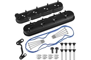 Htostar Racing Tall For LS LS1 LS2 LS3 LS6 LS7 Cast Aluminum Valve Covers w/Coil Mounts (Black)