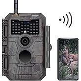 GardePro E6 Trail Camera, WiFi Blueooth (Non Cellular), 48MP 1296p, Game Cameras with No Glow Night Vision, External Antenna,