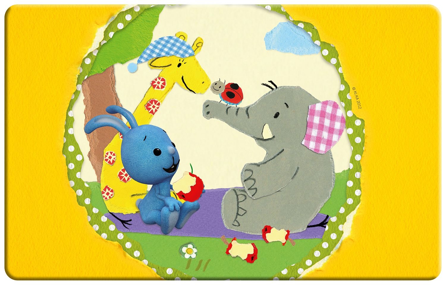 OSP POS 69757 Breakfast Board with 'Kikaninchen' Design [German Children's TV Programme] Approximately 23.5 x 14.5 cm