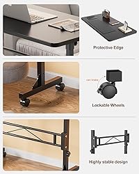 Small Standing Desk Adjustable Height, Mobile Stand