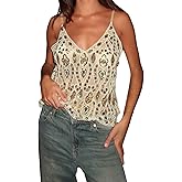 Women Sequin Tank Top Sexy Sleeveless V Neck Sheer Mesh See Through Sparkly Glitter Top Party Club Rave Outfits