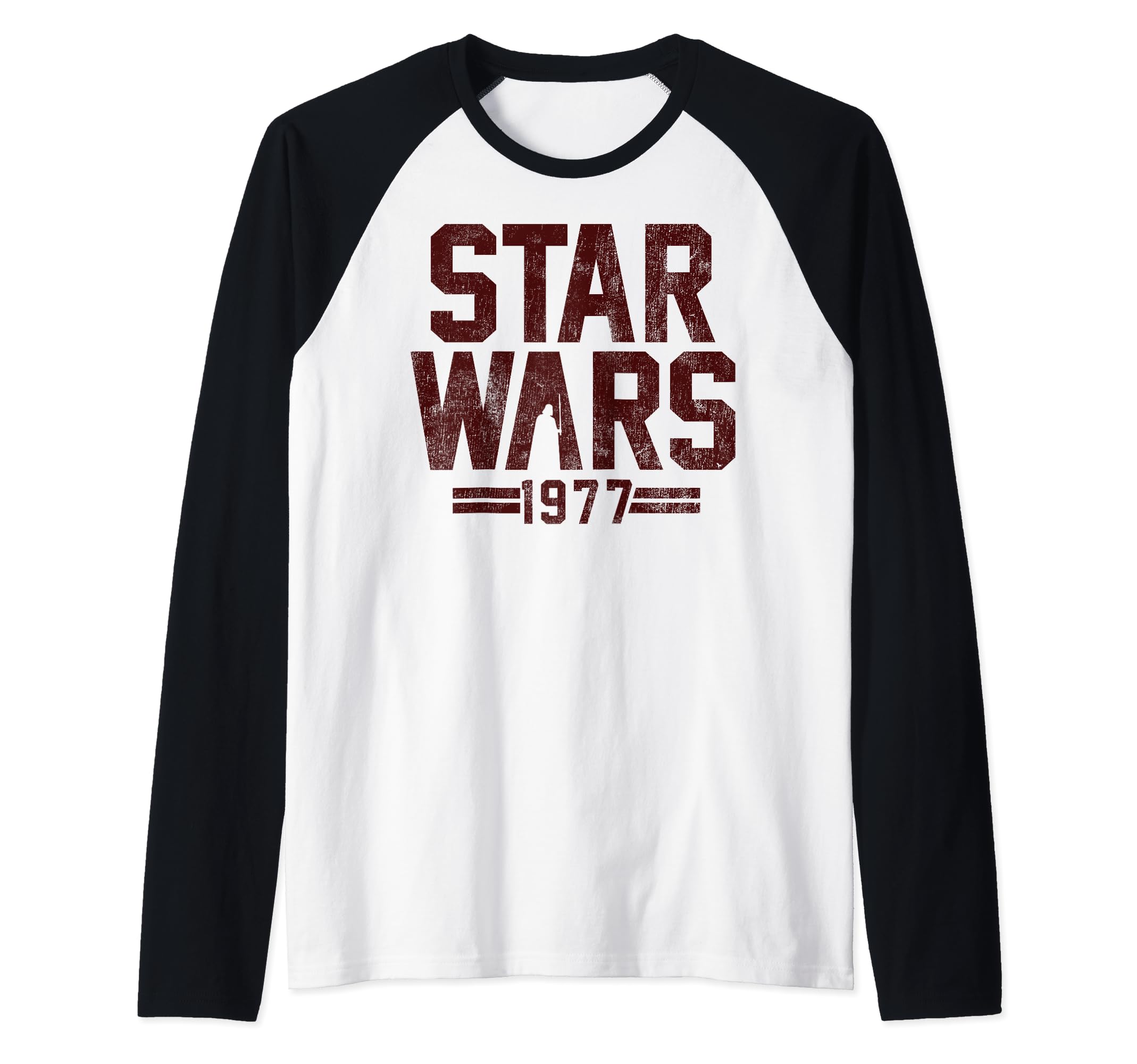 Star Wars BIg Collegiate Tiny Vader Retro 1977 Raglan Baseball Tee