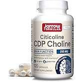 Jarrow Formulas Citicoline CDP 250 MG, CDP Choline Supplements, Support Brain Health, Performance and Memory, 120 Capsules, Up to a 120 Day Supply