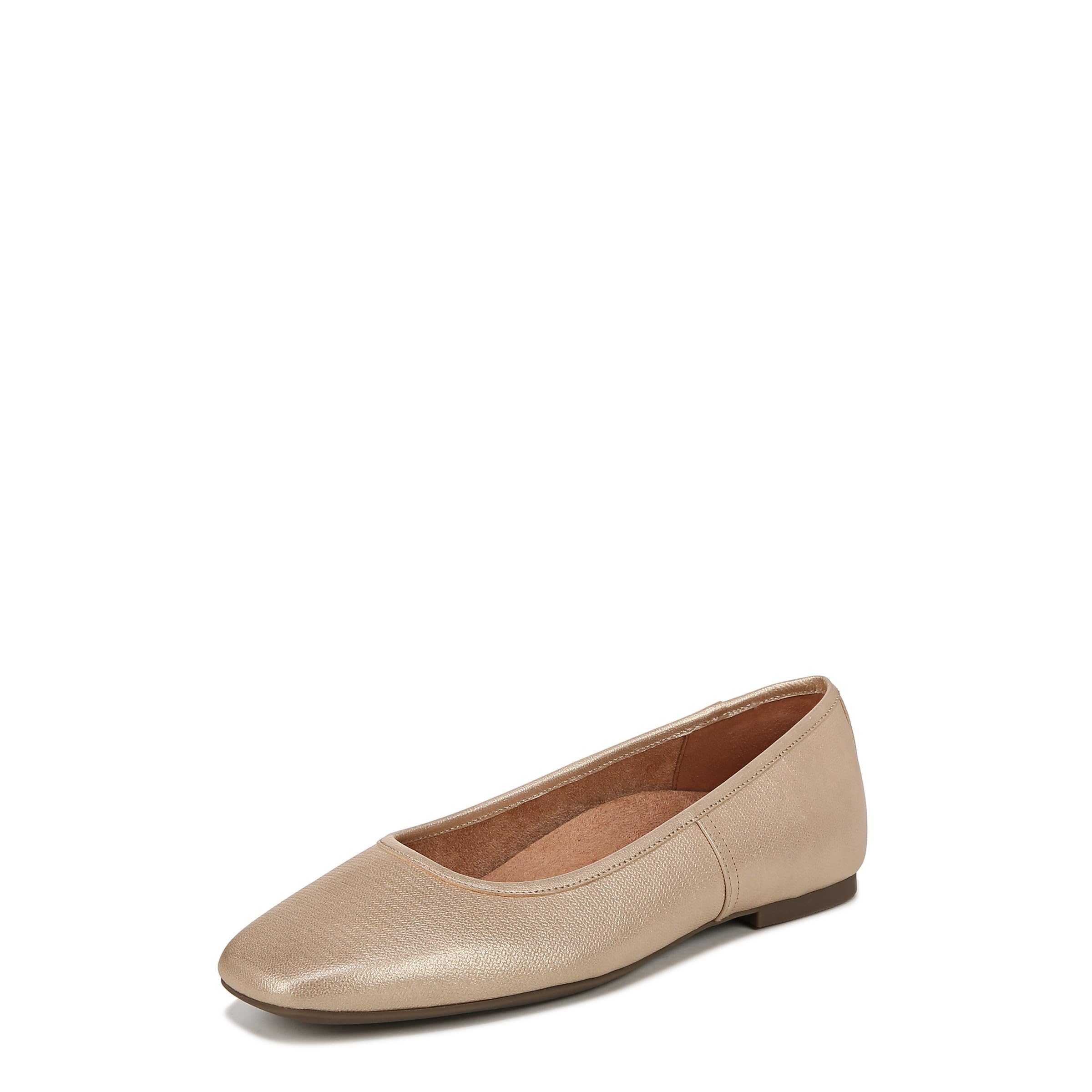 Vionic Women’s Orinda Ballet Flat, Gold Leather, 9.5 Wide