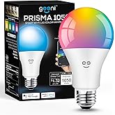 Geeni Prisma 1050 WiFi LED Light Bulb, Multicolor (2700K) – Dimmable LED Bulbs, A21, 75-Watt Equivalent – No Hub Required – W