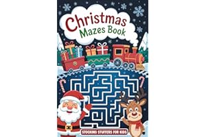 Christmas Mazes Book: Stocking Stuffers for Kids: 150 Maze Puzzles | Easy, Medium & Hard Levels | Fun Holiday Activity Book for Children Ages 4-12