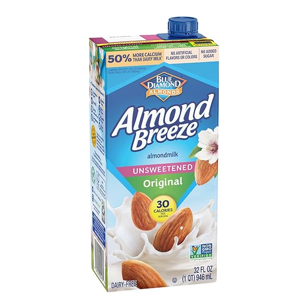ALMOND BREEZE DAIRY FREE ALMONDMILK, UNSWEETENED ORIGINAL, 32 FL OZ