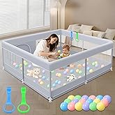 XVISHX Baby Playpen 50 x 50 Inch Play Pen Playards, Playpen for Babies and Toddlers, Baby Playard for Indoor & Outdoor Active