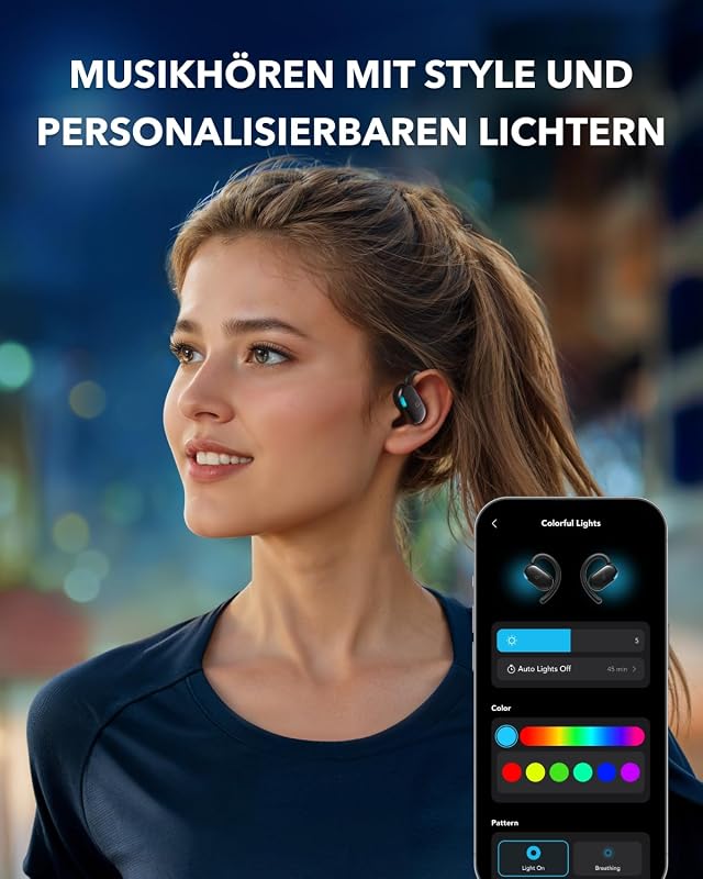 by Anker V20i Open-Ear Kopfhörer verstellbare Ohrhaken, BT 5.4