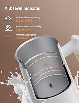YISSVIC Milk Frother Electric 4 in 1 Hot Cold Foam Maker Capuccino Latte view 3
