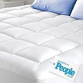 Cloud-Like Twin XL Mattress Topper - 100% Cotton Top Mattress Pad for Back Pain Relief - Breathable & Naturally Cooling for H