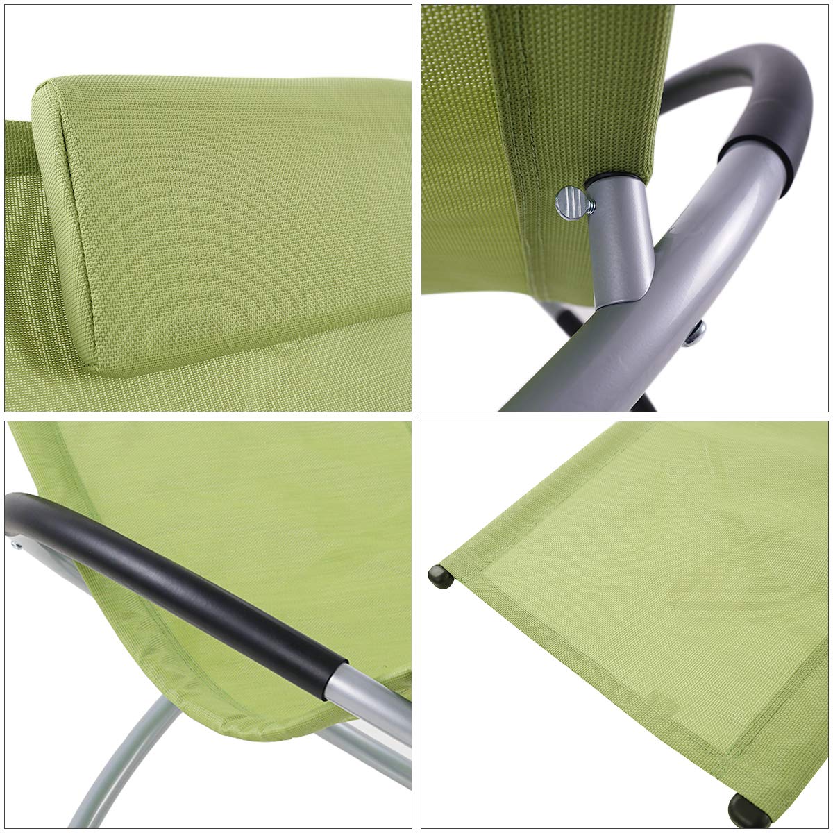 ukeacn Zero Gravity Folding Rocking Chair - Patio Chaise Lounge Lawn Reclining Portable Folding  ukeacn Zero Gravity Folding Rocking Chair - Patio Chaise Lounge Lawn Reclining Portable Folding