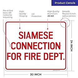 Siamese Connection for Fire Dept. Sign, 24x30