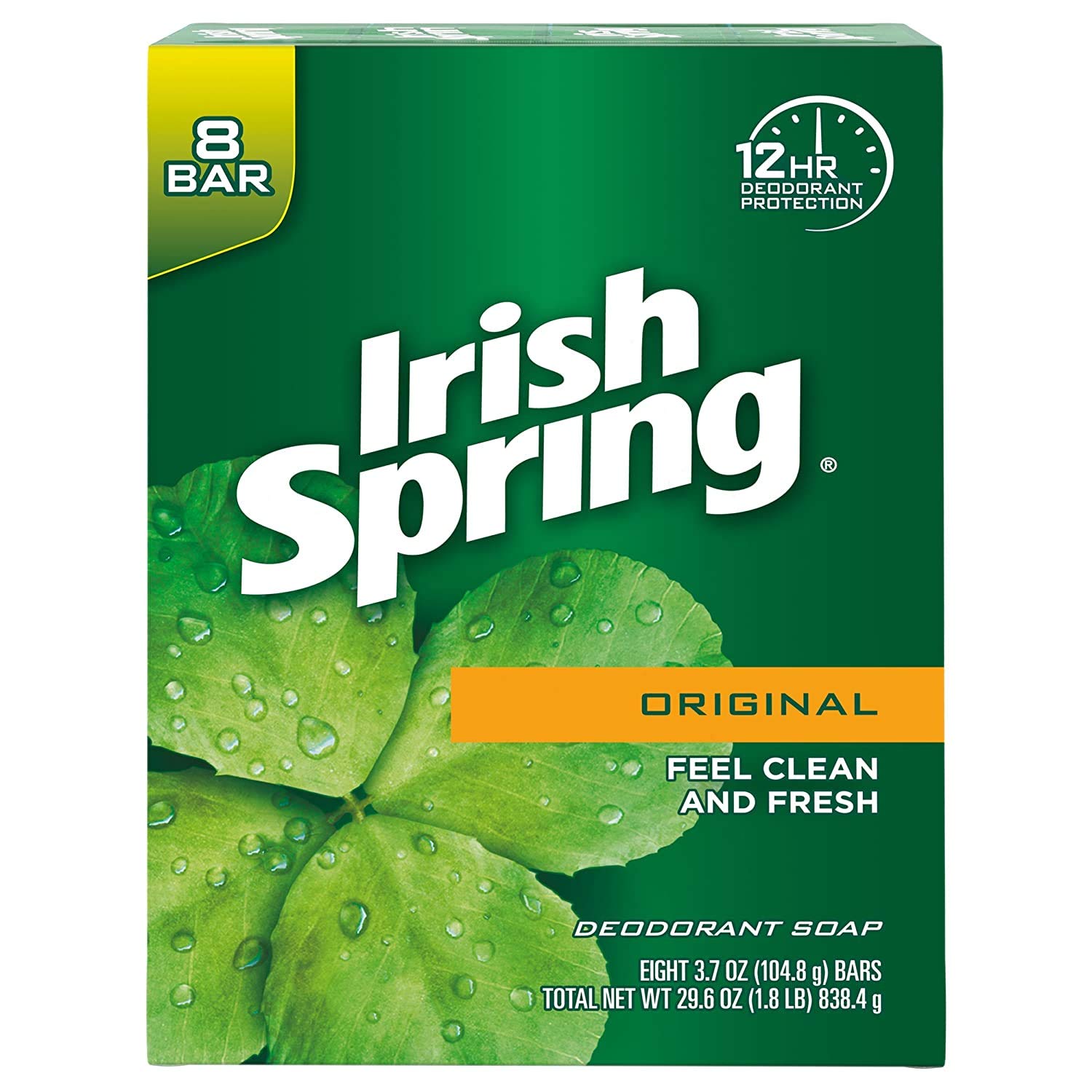 Photo 1 of Irish Spring Original Deodrant Soap Unisex Soap, 3.75 Oz Bars, 8-Count