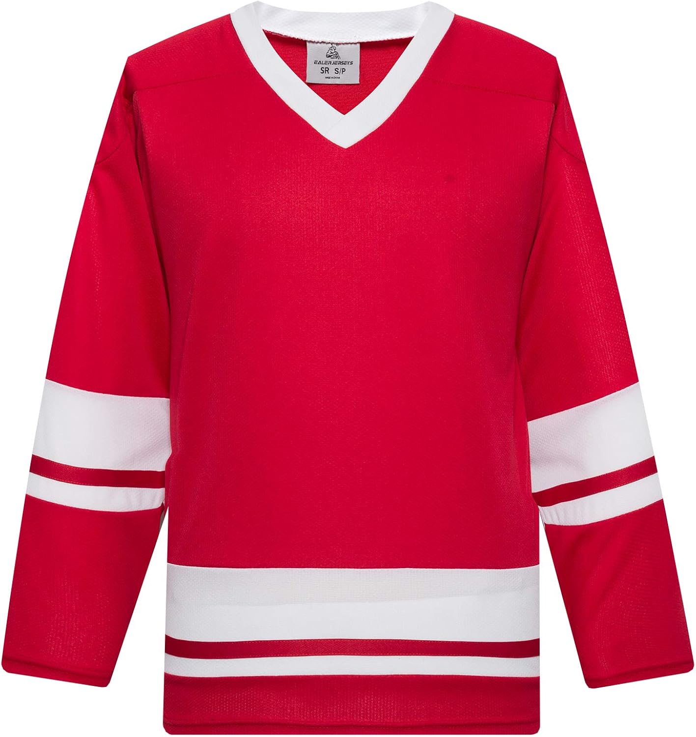 white hockey practice jersey