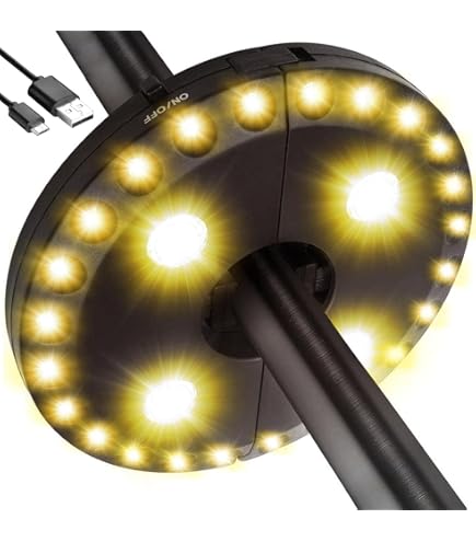 brella lights patio umbrella lighting Amazon.com : Blue Star Group Brella Lights