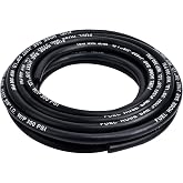 EVIL ENERGY 3/8" Marine Fuel Line Hose Type A1-15 Rubber 25FT SAE J1527 | Low Permeation, Compatible with Gasoline, Diesel &amp; E85, UV &amp; Weather Resistant, NBR Rubber Construction