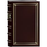 Pioneer Photo 204-Pocket Ring Bound Photo Album for 4 by 6-Inch Prints, Burgundy Bonded Leather with Gold Accents Cover