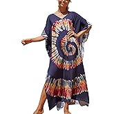 NFVNKJ Women's Plus Size Beach Lounge Kaftan Maxi Dress Swimsuit Coverup for Women