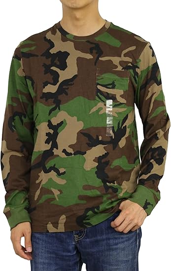Amazon ポロ ラルフローレン Polo Ralph Lauren メンズ ロングスリーブ長袖 迷彩 カモフラージュ プリント Tシャツ 並行輸入品 Tシャツ カットソー 通販