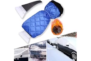 JALAROMA Ice Scraper with Glove Car Scraper Mitt Windshield Scraper Mitt Glove Snow Scraper Waterproof Hand Mitten Snow Shovel Glove Snow Removal Supplies
