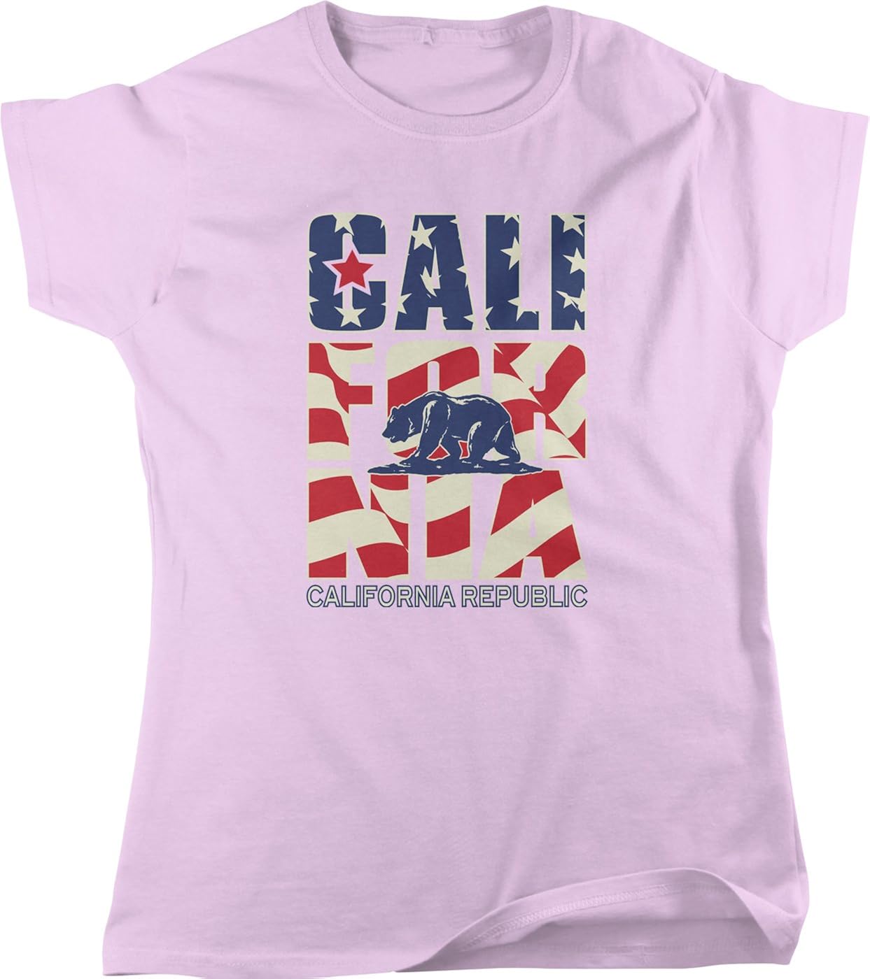 California Stars and Stripes, California, USA Women's T-shirt, NOFO Clothing Co.