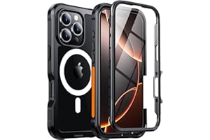 Red2Fire Designed for iPhone 16 Pro Max Case,[Built-in 9H Tempered Glass Screen Protector][Compatible with Magsafe][Full Body Shockproof][Heavy Duty Protection] Phone Case for iPhone 16 Pro Max 6.9"
