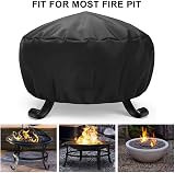 Peralng Waterproof Fire Pit Cover 85x40cm Heavy Duty Oxford Fabric view 2