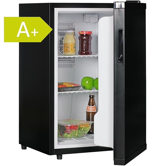 Amstyle Minikühlschrank 65 Liter Minibar Schwarz freistehender Mini Kühlschrank Klein 5°-15°C Energieklasse A+ Tischkühlschra