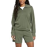 ODODOS Modal Soft Half-Zip Sweatshirts for Women Long Sleeve Relaxed Fit Collared Pullover Top