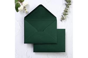PONATIA 50 Pack A1 Envelopes, 3 5/8 x 5 1/8 Inches Emerald Green Envelopes Perfect for Weddings Cards, RSVP Cards, Response Cards, Baby Showers, Thank You Notes, Photos and any 3.5x5" inserts