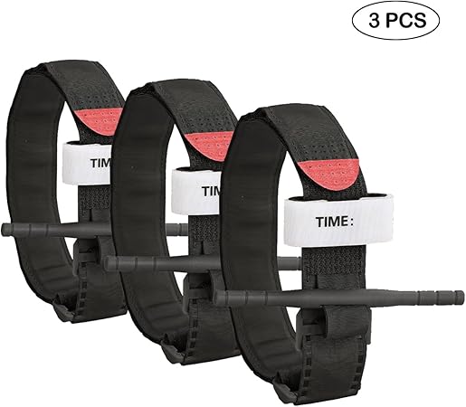 Amazon Co Jp 止血帯 軽量駆血帯 止血バンド ベルト 3個セット 圧迫止血バンド 米軍装備 海兵隊 新型コンバット 緊急 応急処置 サバイバルゲーム コスプレ ブラック ドラッグストア