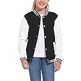 Mowbeat Kids Baseball Jacket Girls Bomber Jackets Boys Varsity Coats Top for Girl Sports Track Outerwear