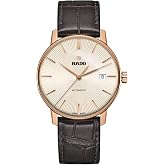 Rado - Coupole - Men's Automatic Swiss Watch - 38mm White Dial with Date - Brown Leather Bracelet - R22861115