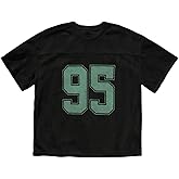 BEAUDRM Men's Number Print Jersey Shirt Crew Neck Short Sleeve Mesh Tee Tops Casual Football Jersey Shirts