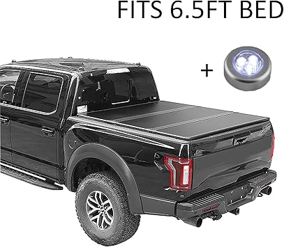 Amazon Com Carmocar Hard Tri Fold Truck Bed Tonneau Cover For 2014 2018 Replacement For Chevy Silverado Gmc Sierra 6 5 Fleetside Waterproof Tonneau Covers Top Mount Assembly Led Lamp Short Bed Tonneau Covers Automotive