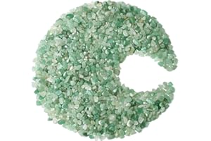 ZHIYUXI 1 lb Green Aventurine Crystal Chips Bulk Fish Tank Decorations Aquarium Rocks Gravel Vase Filler Stones Crystals for Candle Making Witch Kit Gravel for Plants Quartz Sand Terrarium Supplies